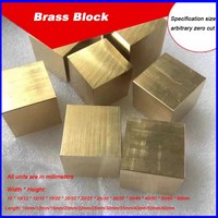 H59 Brass Block,Square Copper Block, 10 12 15 20 22 25 30mm