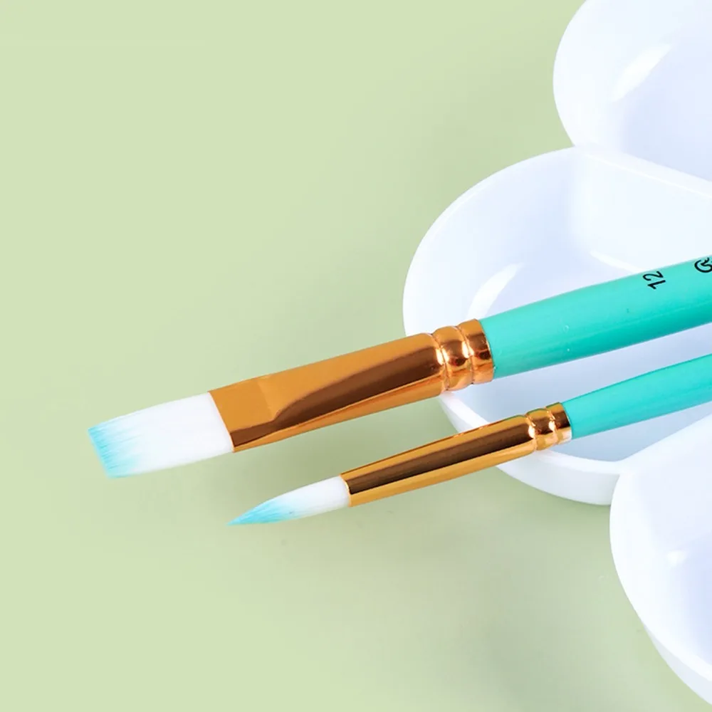

4/5/6pcs Soft Hair Painting Brush Set Smooth Strokes Oil Acrylic Painting Watercolor Drawing Brushes Nylon Different Shape