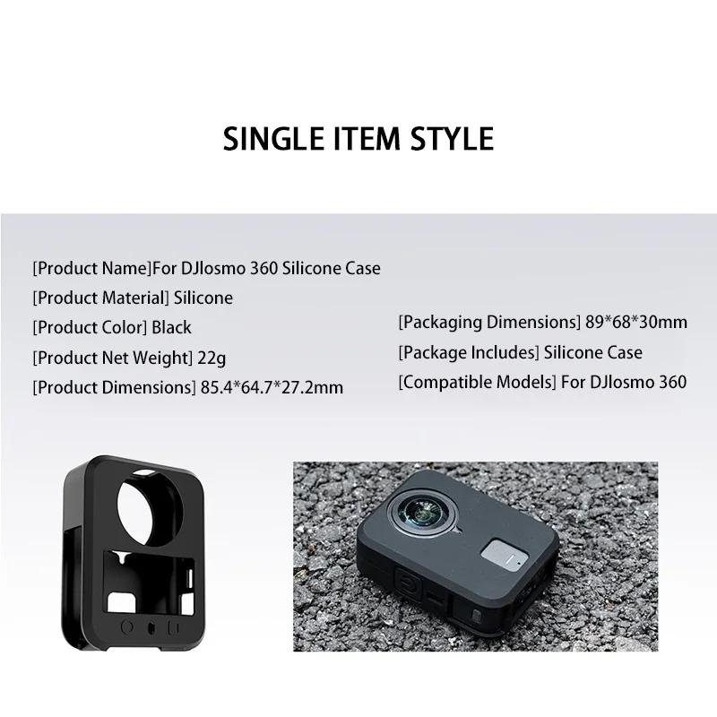 Silicone Protective Case For DJI Osmo 360 Cover Rubber Skin Anti-scratch Sleeve for DJI Osmo 360 Camera Accessories