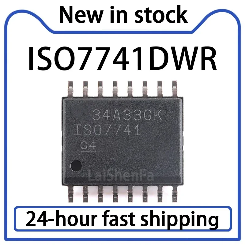 2PCS ISO7741DWR SOIC-16 EMC Excellent Four Channel Enhanced Digital Isolator Stock