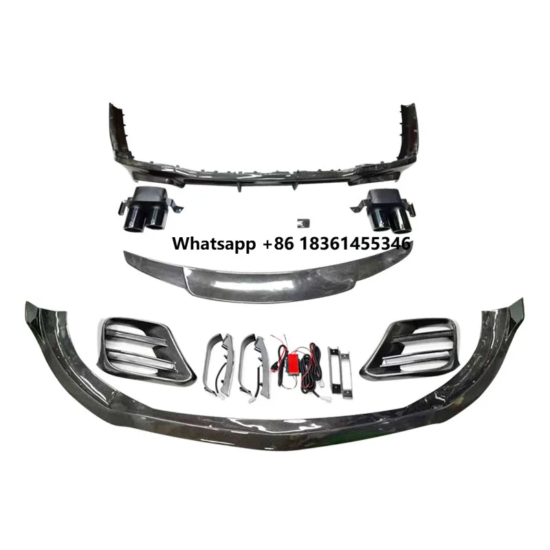 

W223 S63 S65 S Kit Body Kit Carbon Fiber Front Lip Rear Diffuser Spoiler B Mudguard Vent