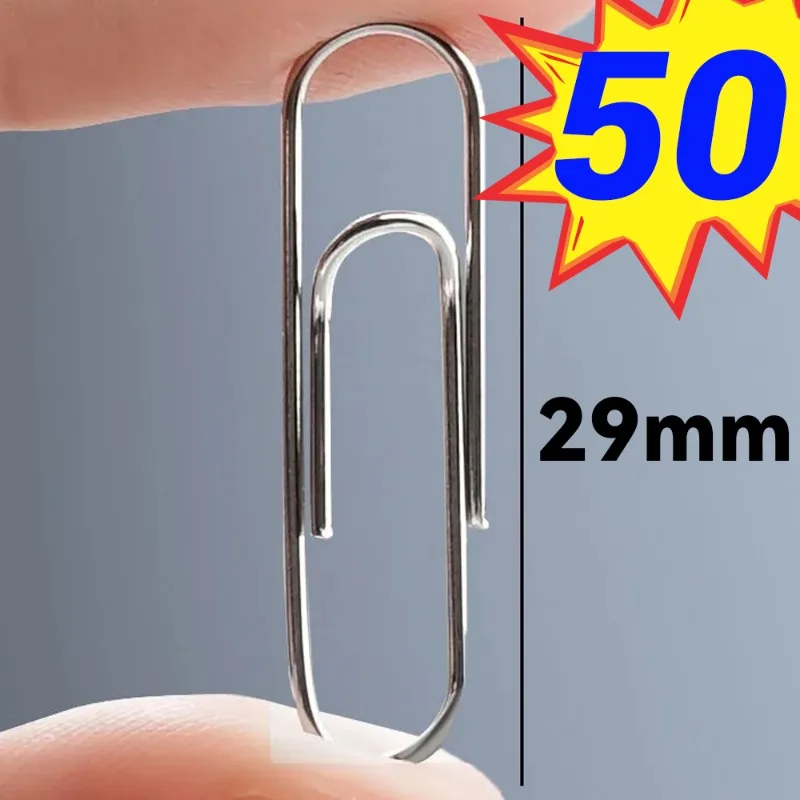 50Pcs Metal Paper Clips Binding Clip Home Office Storage Supplies Anti Lost Mini Bookmark Planner Marking Paperclips