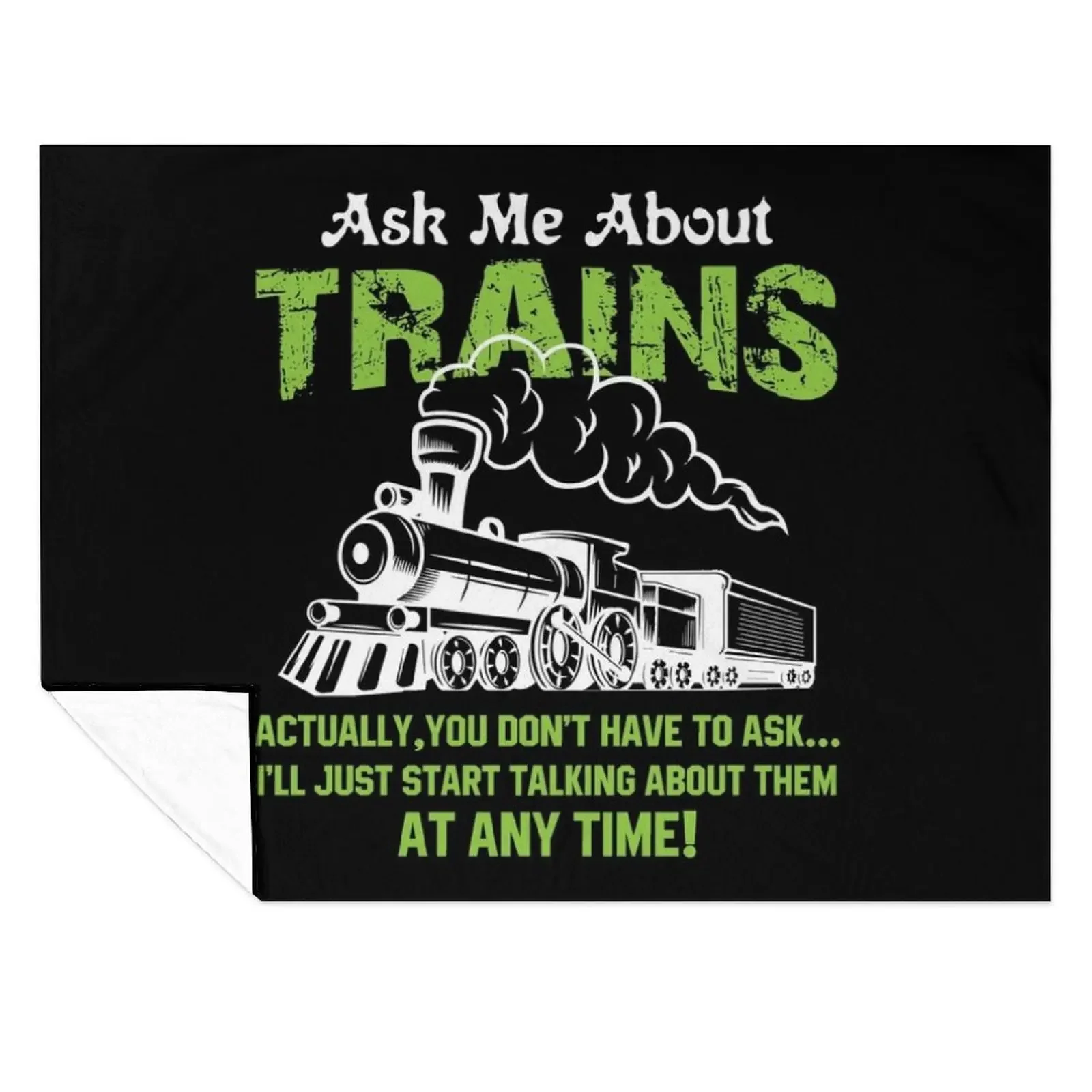 

Railway Train Trains Model Railroad Gift Throw Blanket Furry Decoratives Plaid Camping Blankets