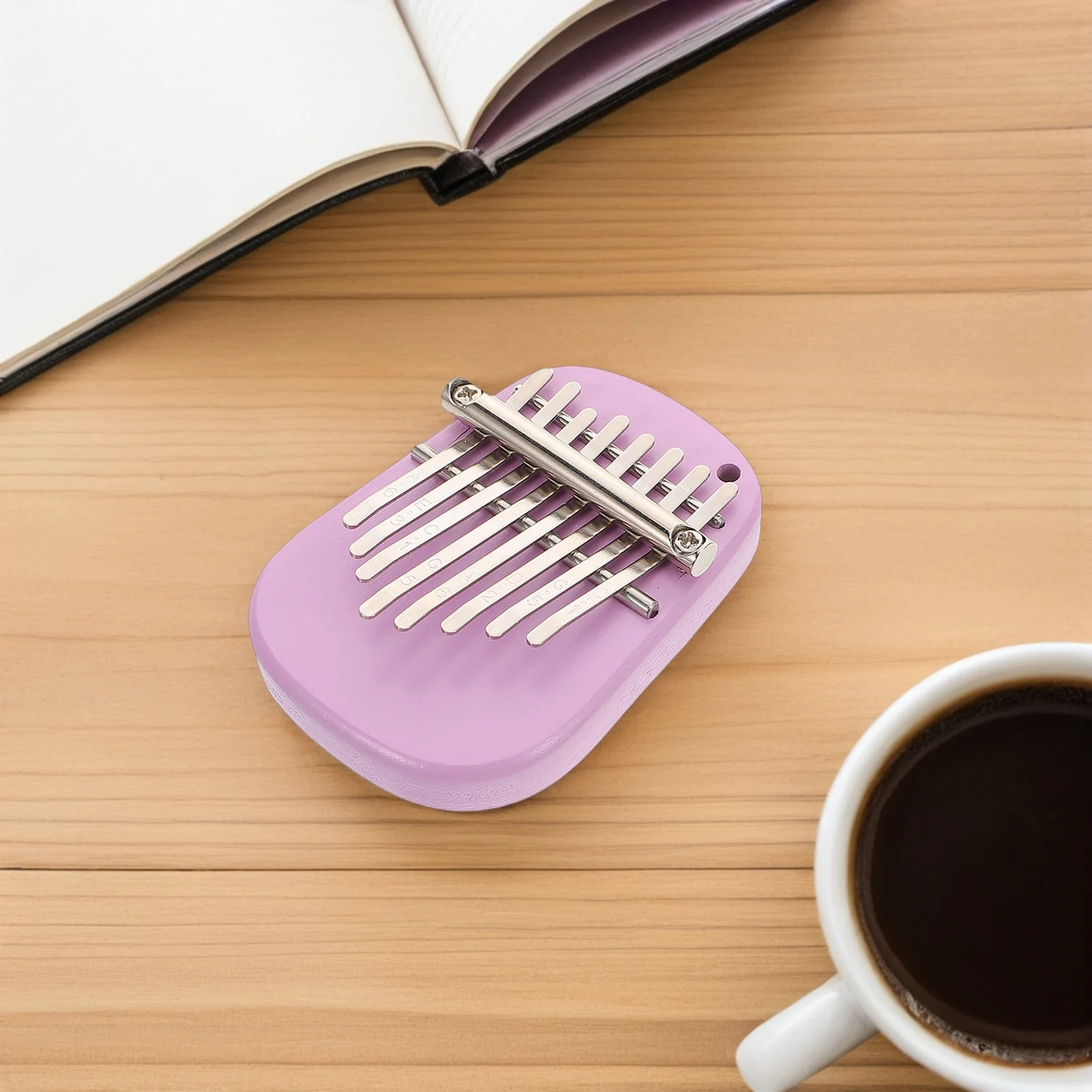 Thumb Kalimba Instrumento musical Dedo Piano de madera Plástico para principiantes 8 teclas