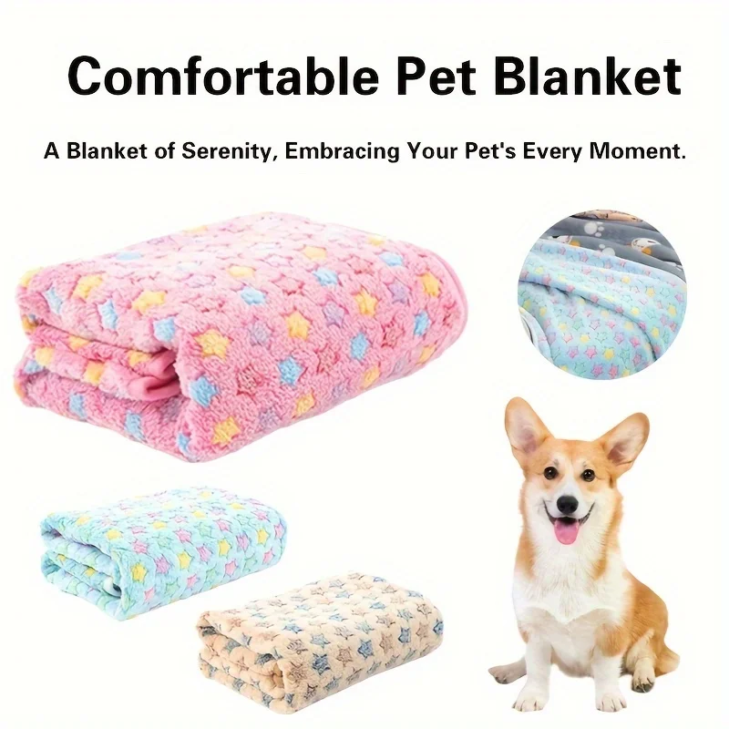 1/3pcs Polyester Pet Fleece Blanket Essentials for Kittens& Puppies,Pet Supplies Small Sofa Blanket,Dog Stroller Accessories