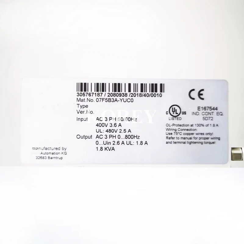 Injection Molding Machine Door Driver 07F5B3A-YUC0 New