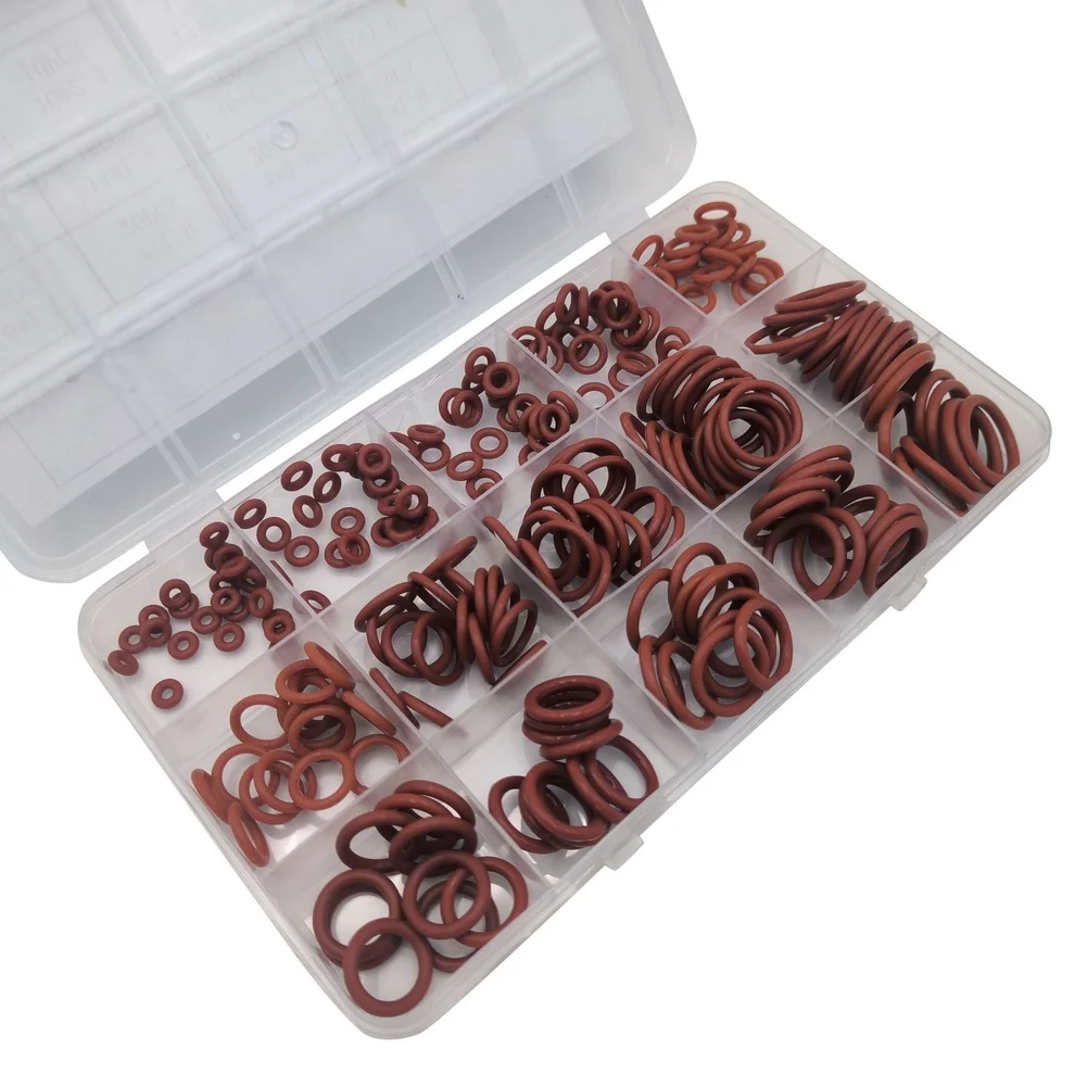 Silicone O Ring Kit 225pcs Supporting Sealing Integrity Under Continuous High Temperature Exposure in Industrial Settings