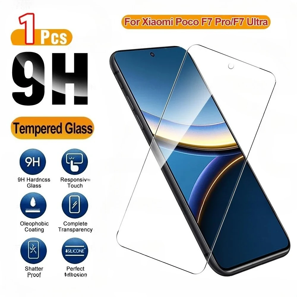 

1-4PCS 9H Tempered Film Glass for XIAOMI Poco F7 X7 F6 X6 M6 Pro Ultra Pro C75 C65 Redmi Turbo4 Screen HD Protector Anti-Scratch