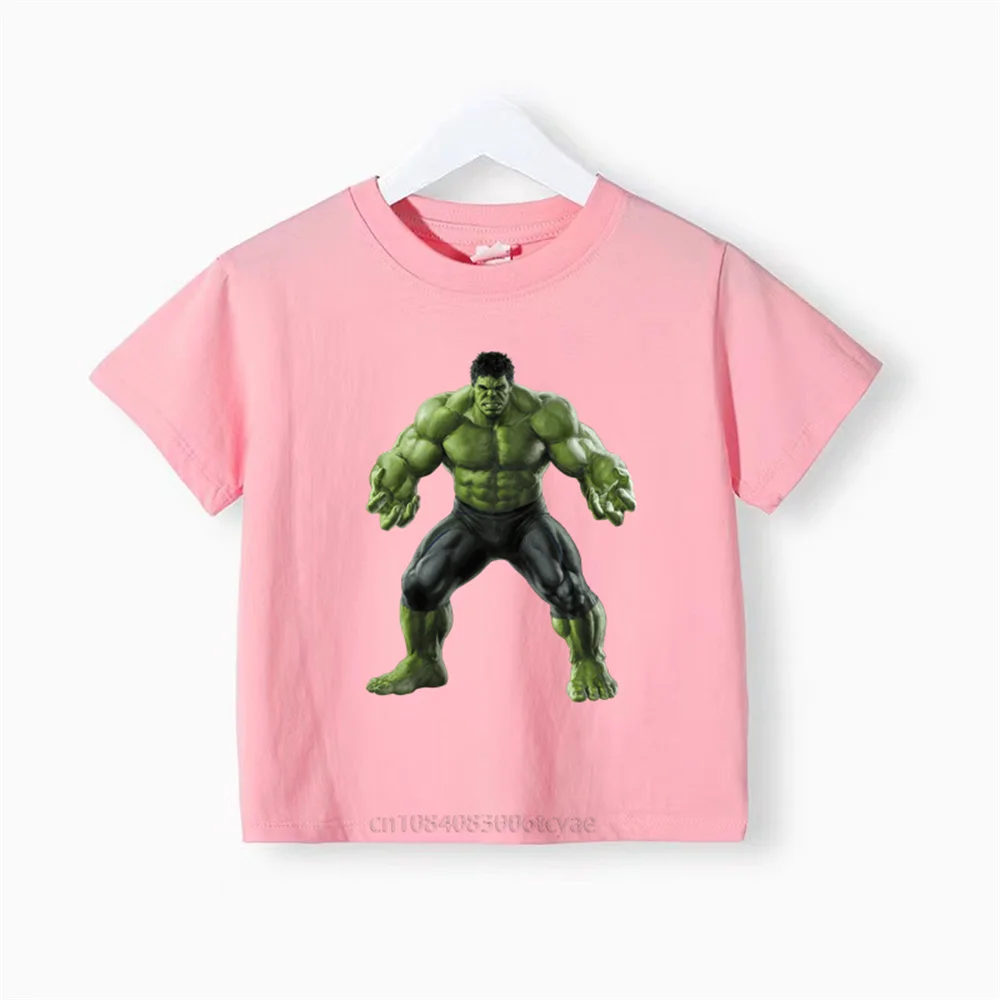 Summer Kids Cotton cartoon T-shirt Boys Girls Toddler Hulk Baby Toddler crewneck top Breathable and comfortable clothing