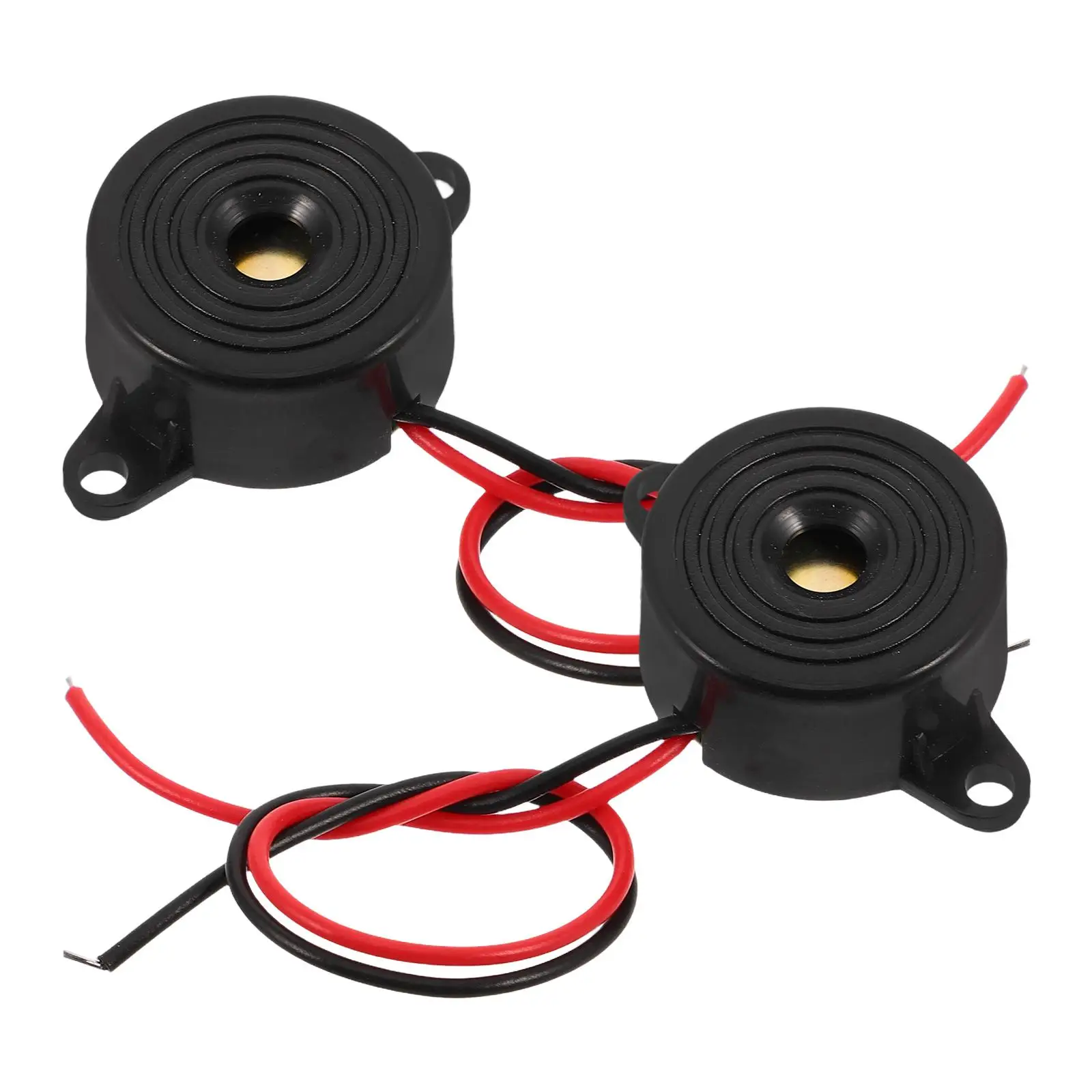 

2 Pcs Alarm Buzzer Car Buzzers for Games Metal Flashing Safety Guzzer Electronic