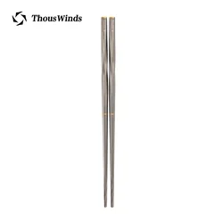 ThousWinds Camping Titanium Chopsticks Foldable Outdoor Camping Cutlery Set Lightweight for Backpacking Hiking Picnic Flatware