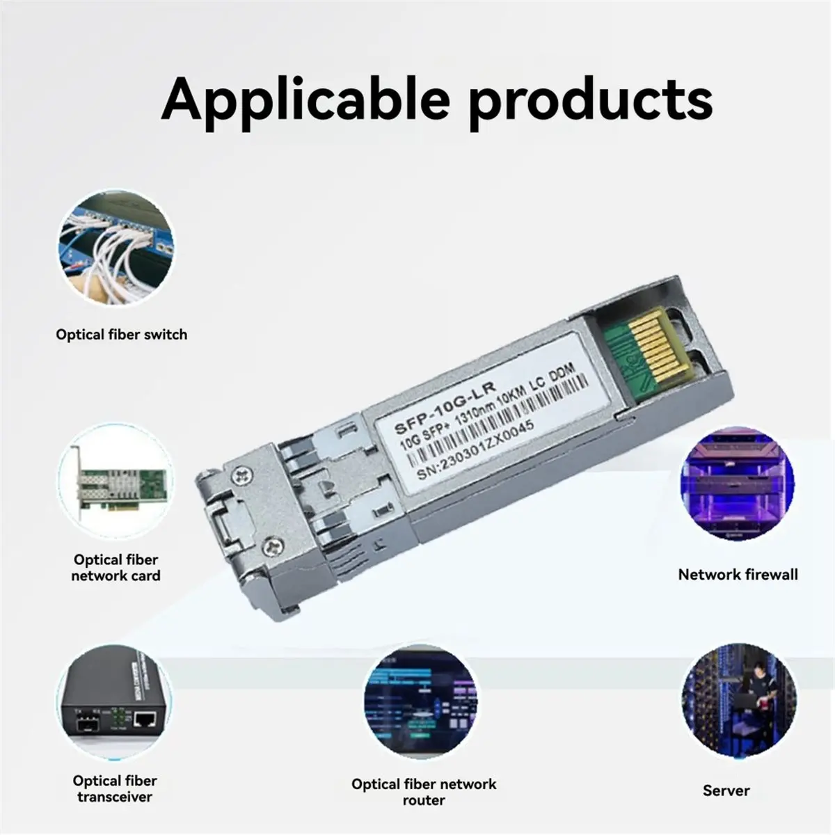 Digital Essentials 10G + Fiber Optical Transceiver Module 1310nm 10KM Single-Mode 2 LC Fiber 10 Gigabit DDM for Switch