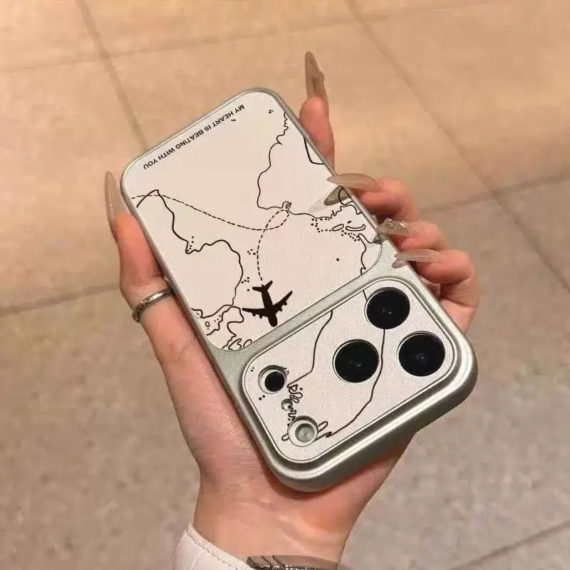 Flight route diagram leather phone case for Samsung Galaxy A72 A52 A32 A22 A10 A10S A20S A11 A12 A21S A31 A51 A71 A50 A30 cover