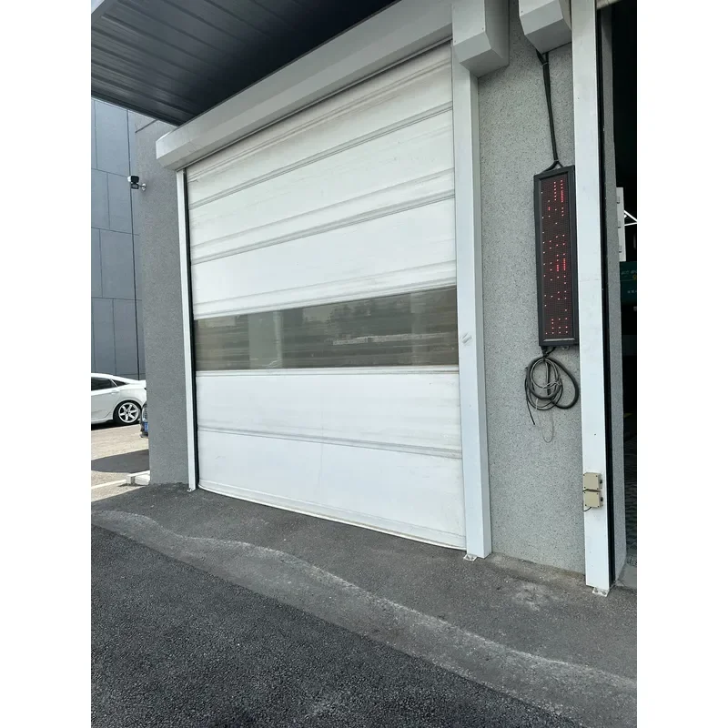 PVC Composite Industrial Automatic High Speed Door Thermal Insulation Transparent Window Customized Exterior Roller Shutter