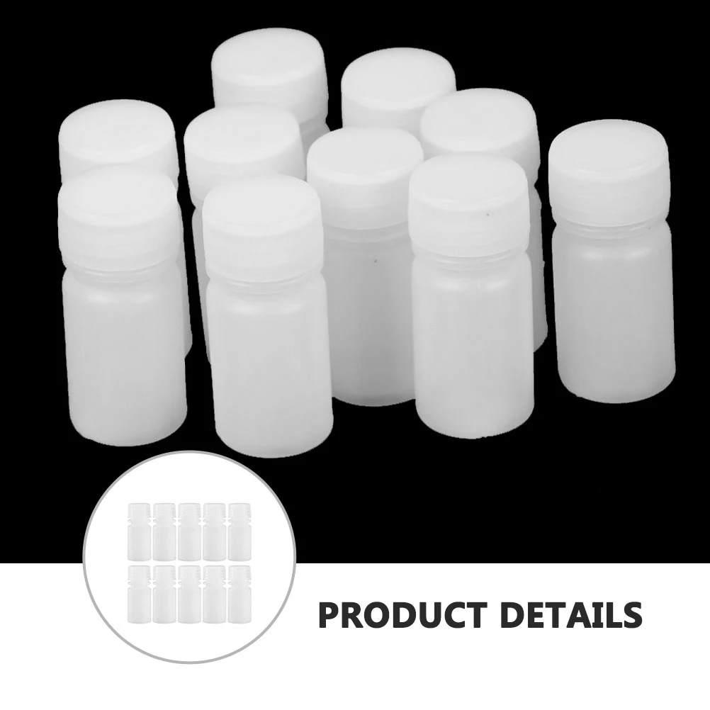 

10pcs Acid Alkali Resistant Bottles High-Quality Polypropylene Wide Mouth Laboratory Storage Reagent Containers Clear Plastic