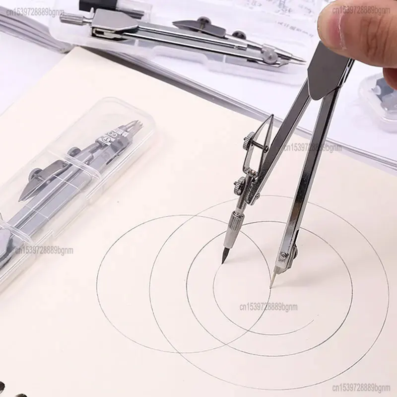 Caja de herramientas de Metal para diseño de arte, suministros de dibujo de geometría, matemáticas, estudiantes, oficina y escuela