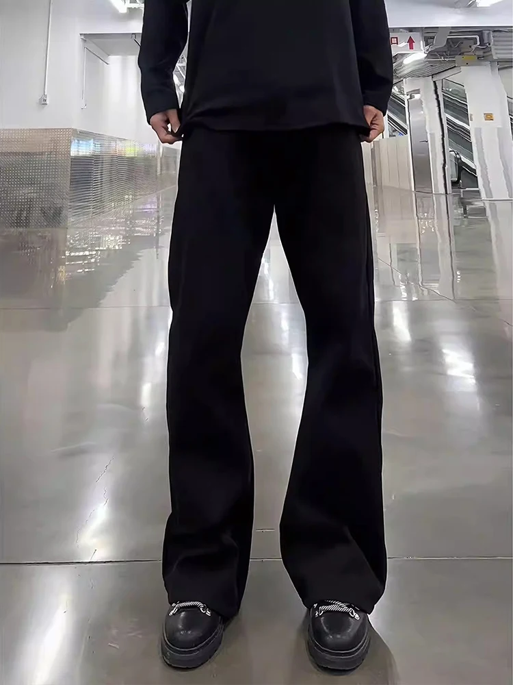 

High Waist American Sle Bell Bot Jeans Men's High Street Vibe Knife Clean Fit Slimming Straight Leg Pants