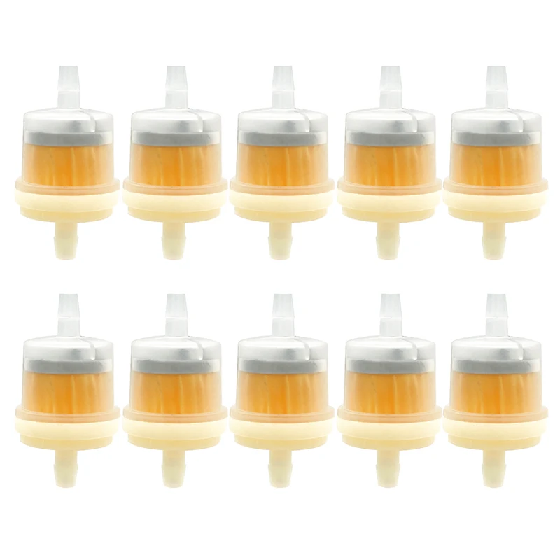 10 Pcs Fuel Filter for Lawn Mower Motorcycle 4-stroke Engine