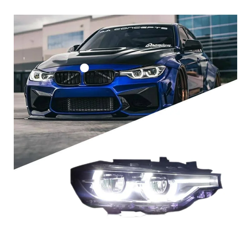 

Auto Car Accessories Headlight For BMW 3 Series F30 F35 12-18 Headlamp Assembly Modified Angel Eye LED Daytime Running Light