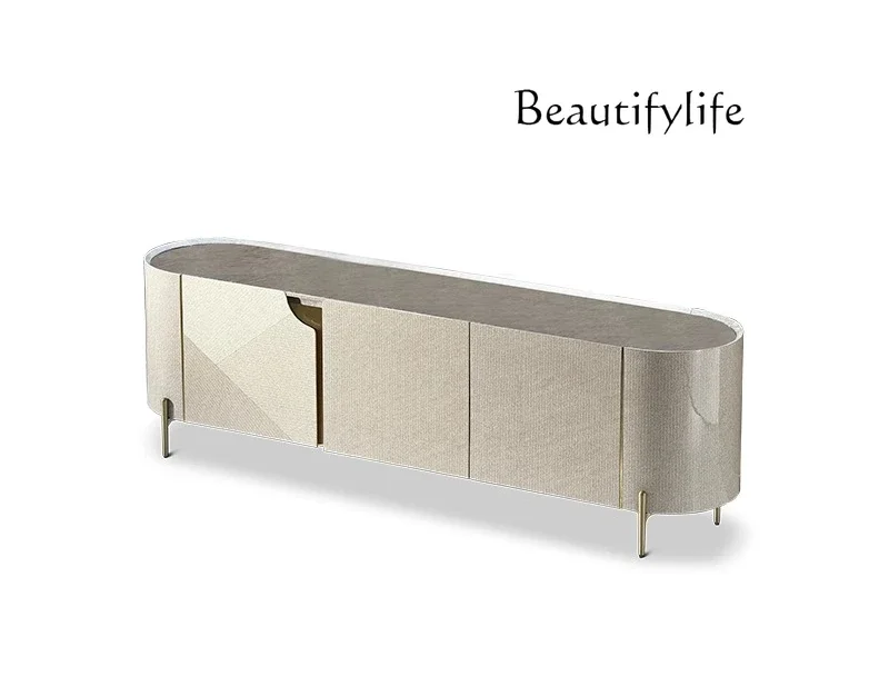 

Modern Italian light luxury creative TV cabinet simple living room new designer high sense