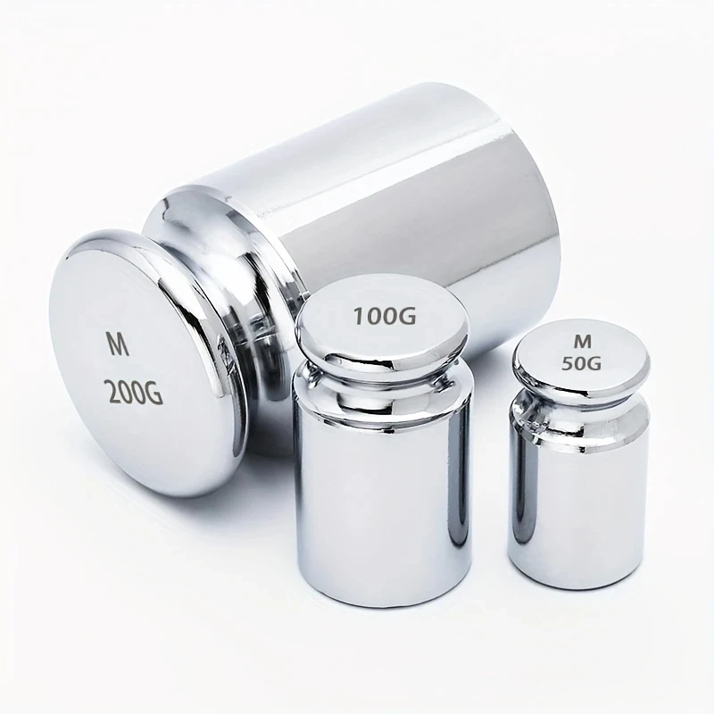 100g 200g 500g Precision Calibration Set Stainless Steel Weights Chrome-Plated Scale Weights Set Household Kitchen Tools Calibration Professional Laboratory Supplies image 5