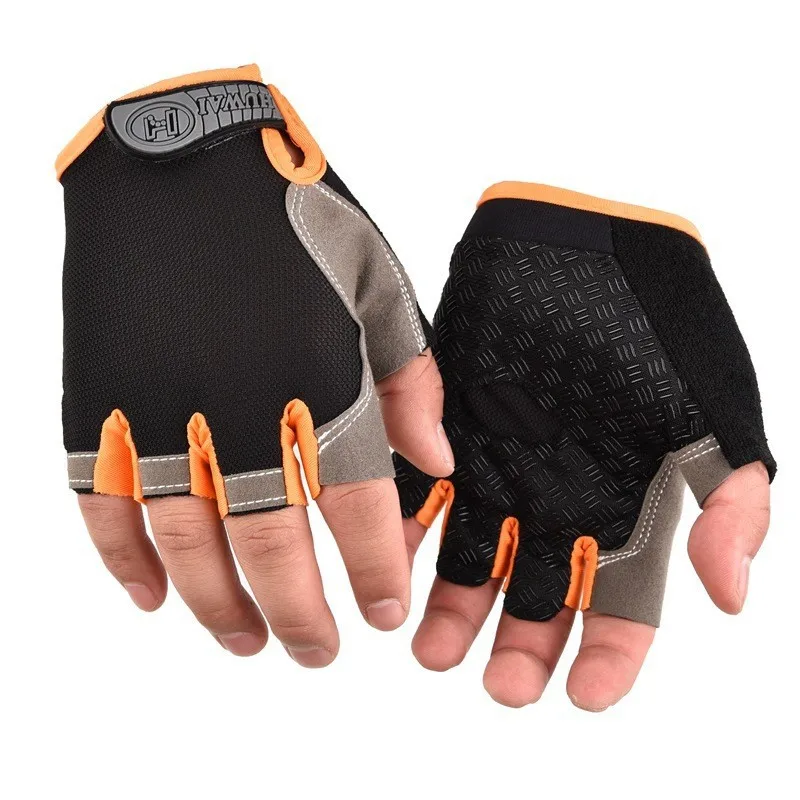 Halbfinger-Outdoor-Fahrradhandschuhe Rutschfest Schweißabsorbierend für Männer und Frauen Atmungsaktive Stoßdämpfende Sporthandschuhe – Detail 2