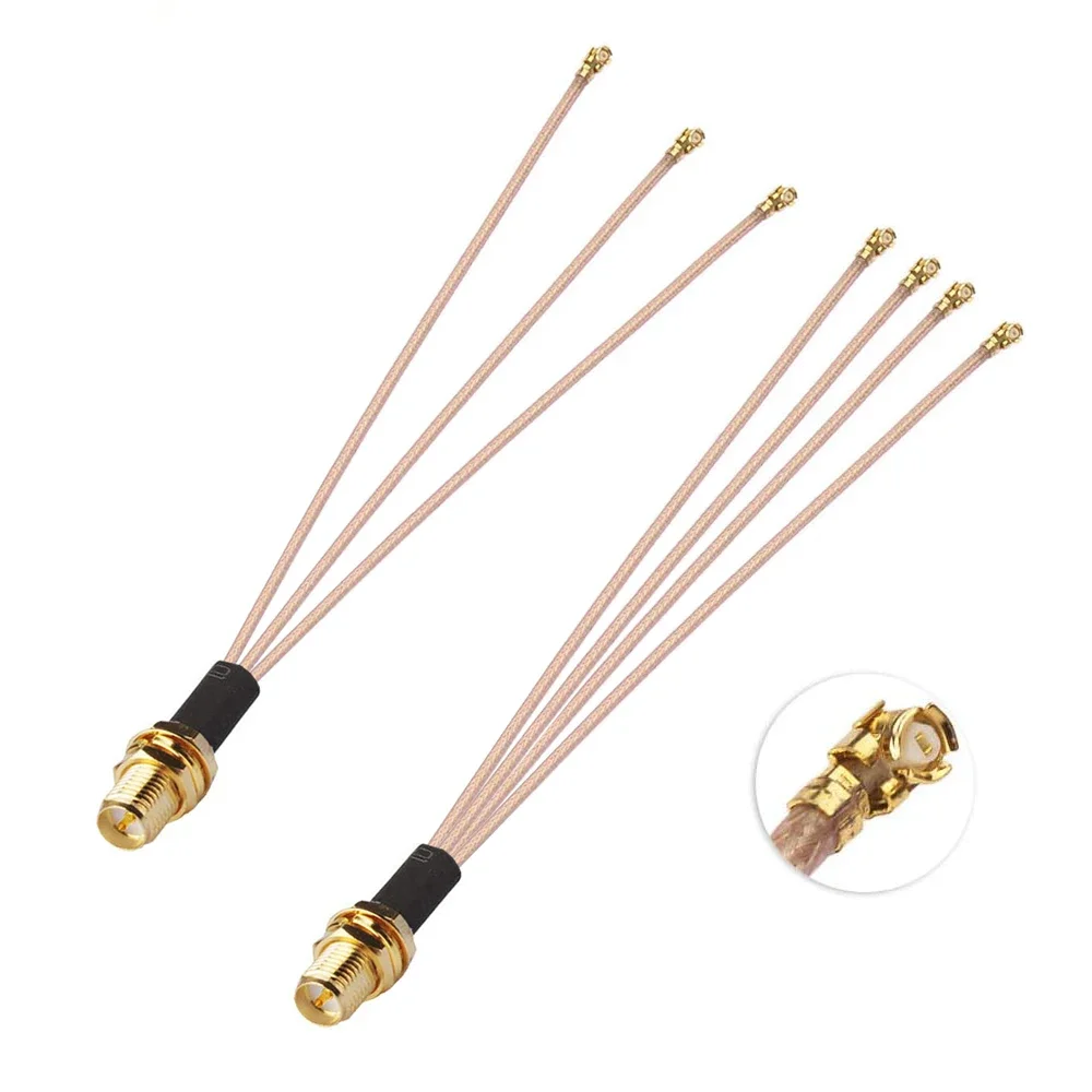 WiFi antenna extension cable, RP SMA head connector 3 U.FL IPX IPEX1, 1 to 4, quarter splitter, RG178 wire,