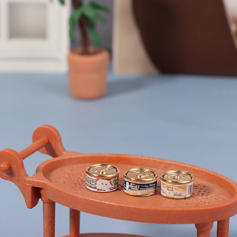 1 قطعة 1/12 دمية محاكاة القط يمكن دمية صغيرة القط الغذاء لعبة دمى منزل ديكورات المنزل التظاهر اللعب اللعب #5