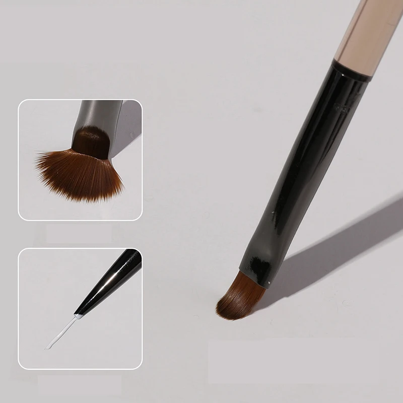 Brown Dual-purpose Brush Gradient Nail Brush Line Painting Brushes Nails Crystal Acrylic Liner Drawing