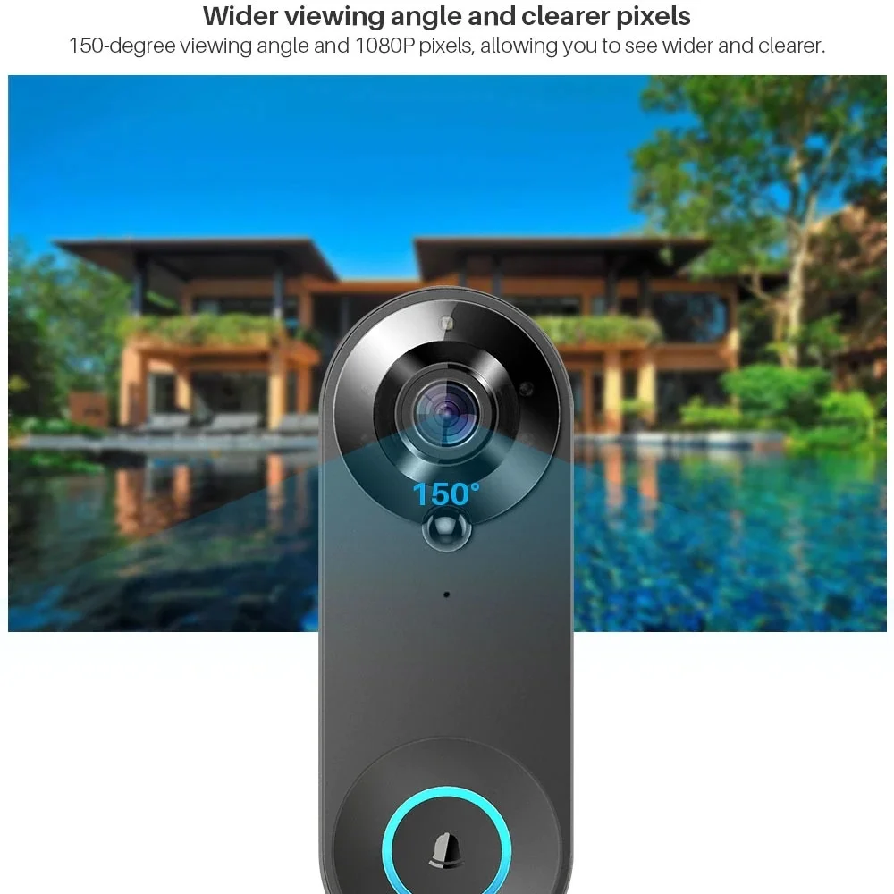 Tuya Doorbell With Camera Wireless Bundle Video Doorbell WIFI HD Outdoor Phone Door Bell Camera Security Video Intercom IR