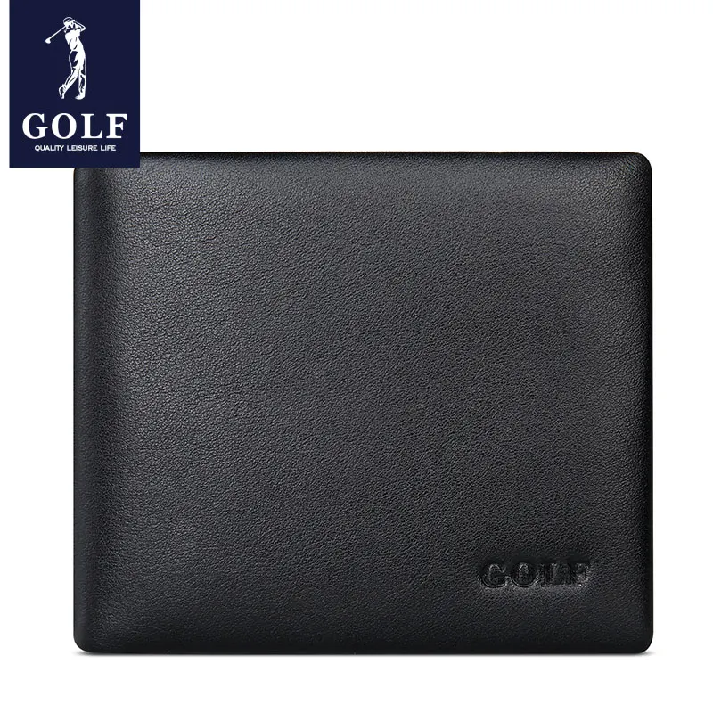 Golf men short wallet 2024 new trend Leather Business Wallet Horizontal Section First Layer Leather fashion wallet