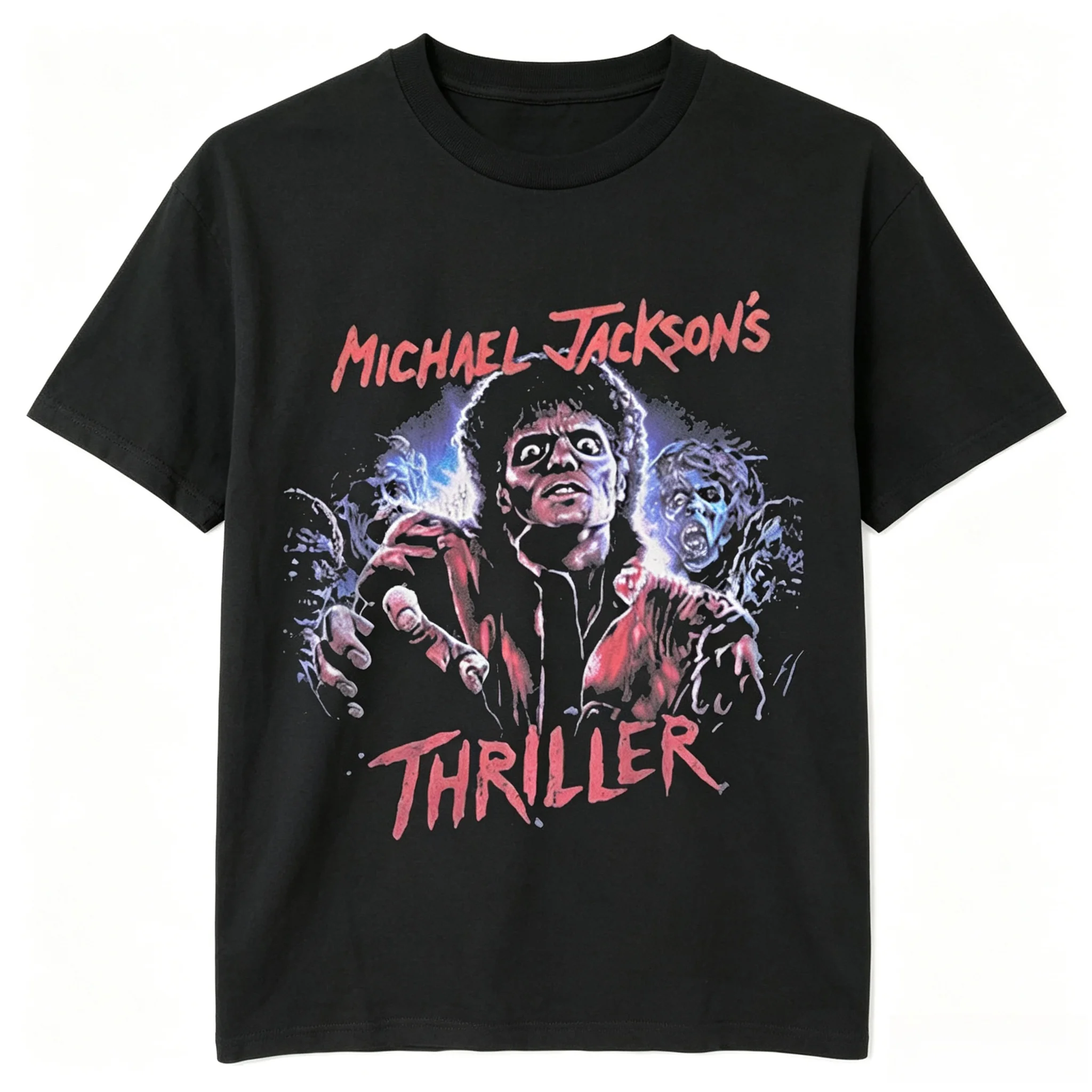 Michael Jackson 90s Retro Gothic Graphic T-shirt 2026 Summer Pure Cotton Clothing Oversized Fans Men's Women's Y2k Clothing