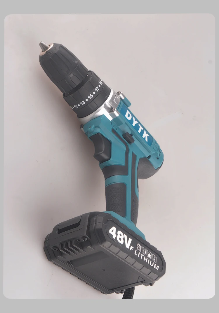 مفك مثقاب لاسلكي 21 فولت، مفك براغي كهربائي لأداة الطاقة، عزم دوران 25+1، سرعتان، ضوء LED، طقم مثقاب كومبي للمنزل والحديقة