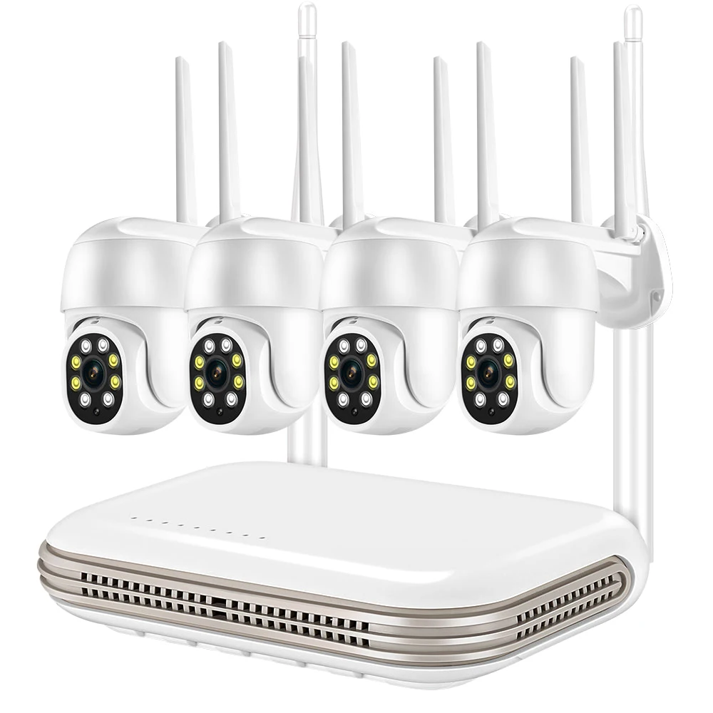 OEM XMeye Waterproof Face Detection NVR Kits 3MP Wireless CCTV Security Dome Camera System 8CH WiFi Surveillance NVR Kit