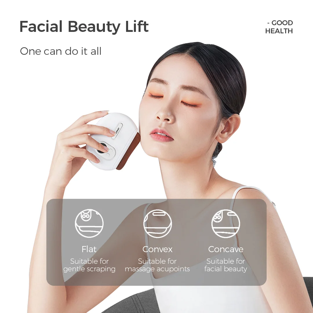 جهاز تدليك ذكي من شاومي zأيل للوجه مزود بلوحة للكشط مدلك كهربائي أداة تدليك لتجريف الوجه مع خزان للمشي فرشاة ميريديان للوجه