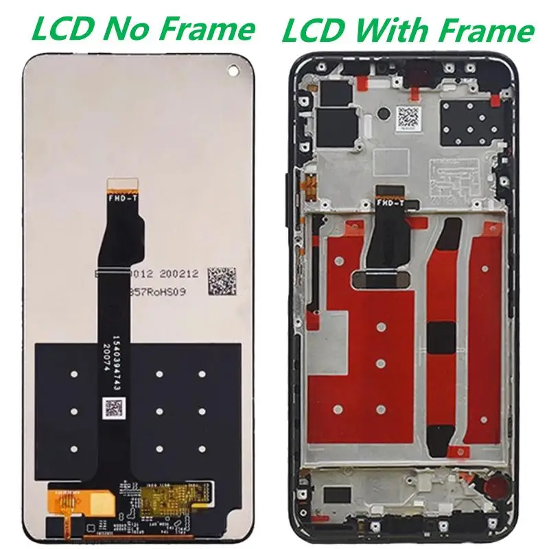 6.5  Original LCD For Huawei P40 Lite 5G CDY-NX9A LCD Display Touch Screen With Frame Honor 30S AN90 Nova 7 SE LCD Display Parts