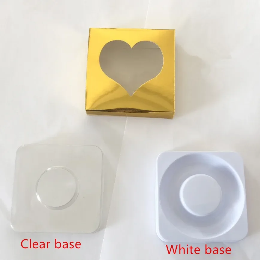 NEW 100 set wholesale false eyelash packaging box fake 3D mink eyelashes round box faux cils lash strip empty case