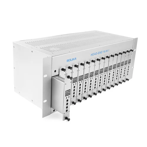 16-Wege-Festkanal-CATV 16-in-1-Modulator AV/HD zu RF Analog für Hotelsystem Glasfaser SK16M
