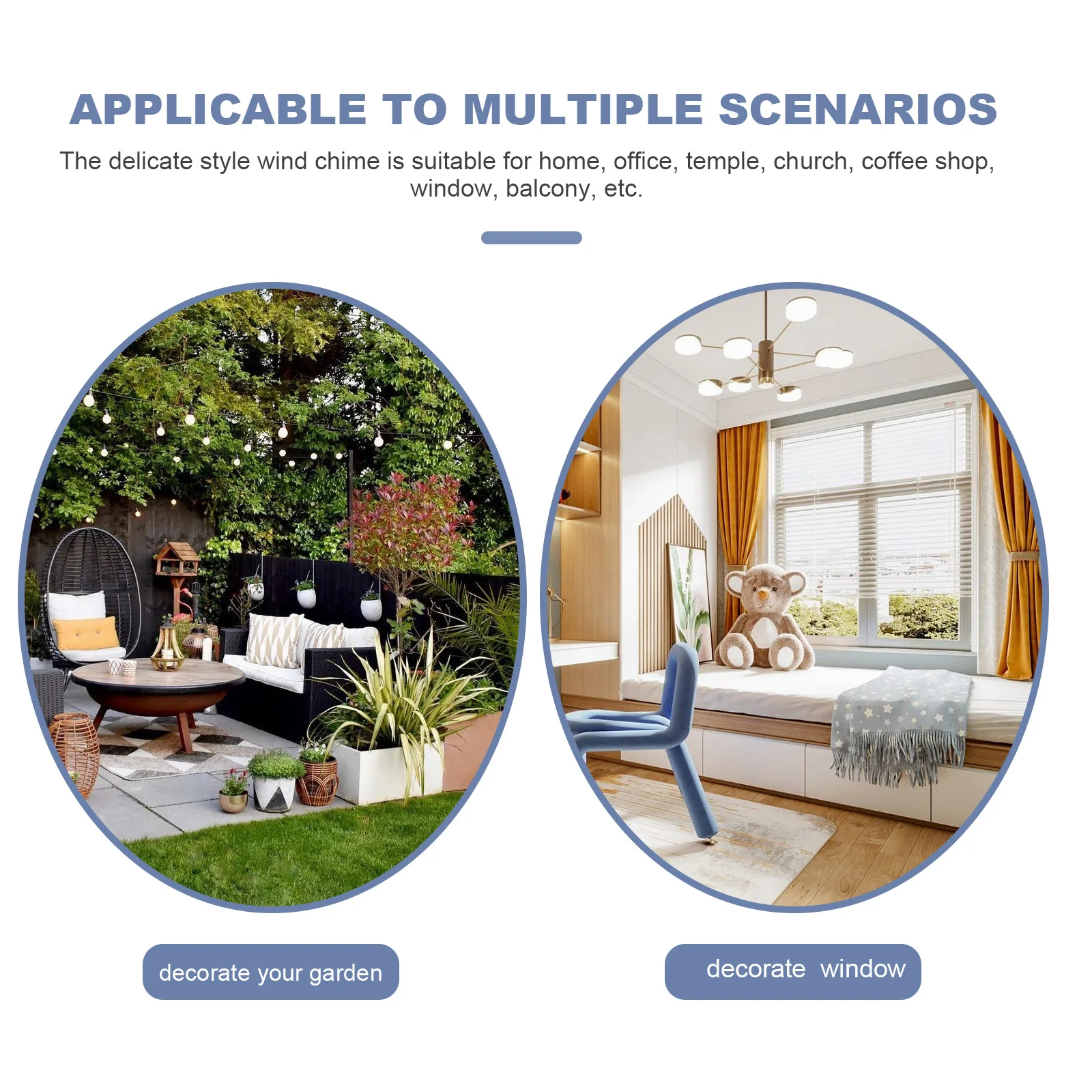 

Painted Wind Chime Pendant Bell Hanging Decoration Shells Enchanting Decorative Chimes Ornaments Housewarming Household Indoor