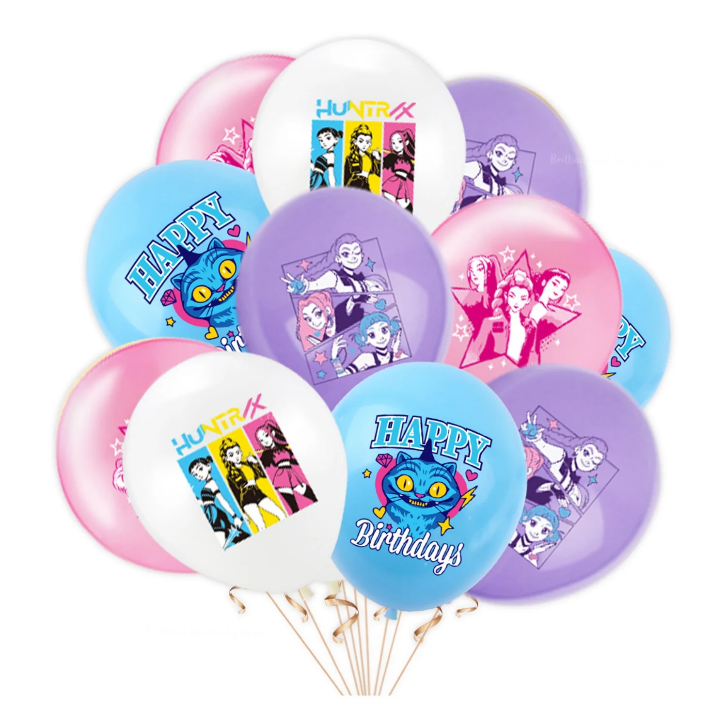 12 قطعة شيطان الصيادين بالونات الحفلات Kpop أنيمي 12 بوصة اللاتكس بالون مجموعة استحمام الطفل صبي فتاة حفلة عيد ميلاد زينة الاطفال هدية #5