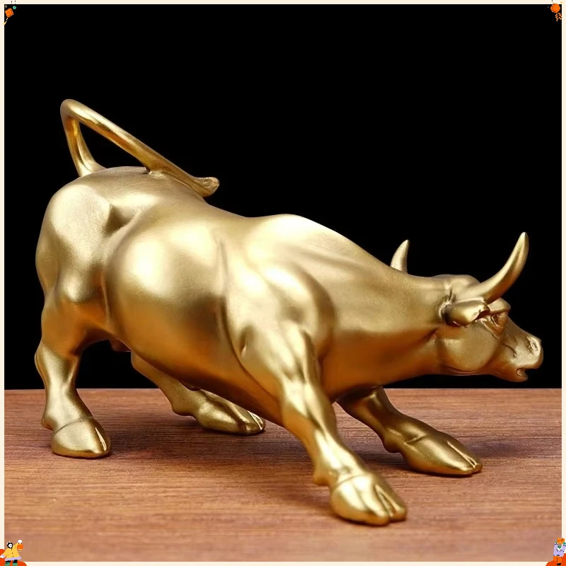Wall Street bull market trend desktop decoration resin ornaments home and office decorations soaring ornaments handicrafts