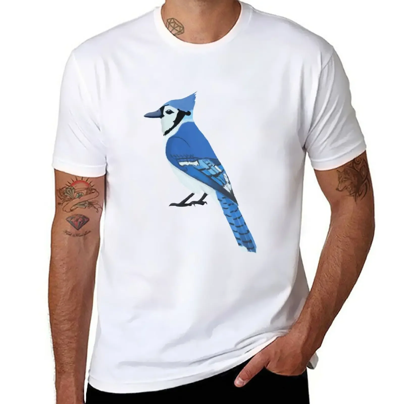 Blue Jay T-Shirt summer tops oversized funny t shirts for men