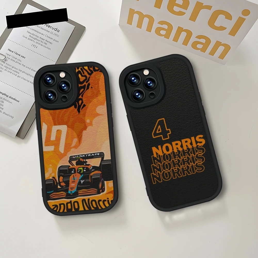 F1 Formula 1 Lando Norris Phone Case Silicone Soft Black For IPhone 13 14 16 15 12 11 Pro Max Mini Xs Xr Plus SE2020 Leather Coq