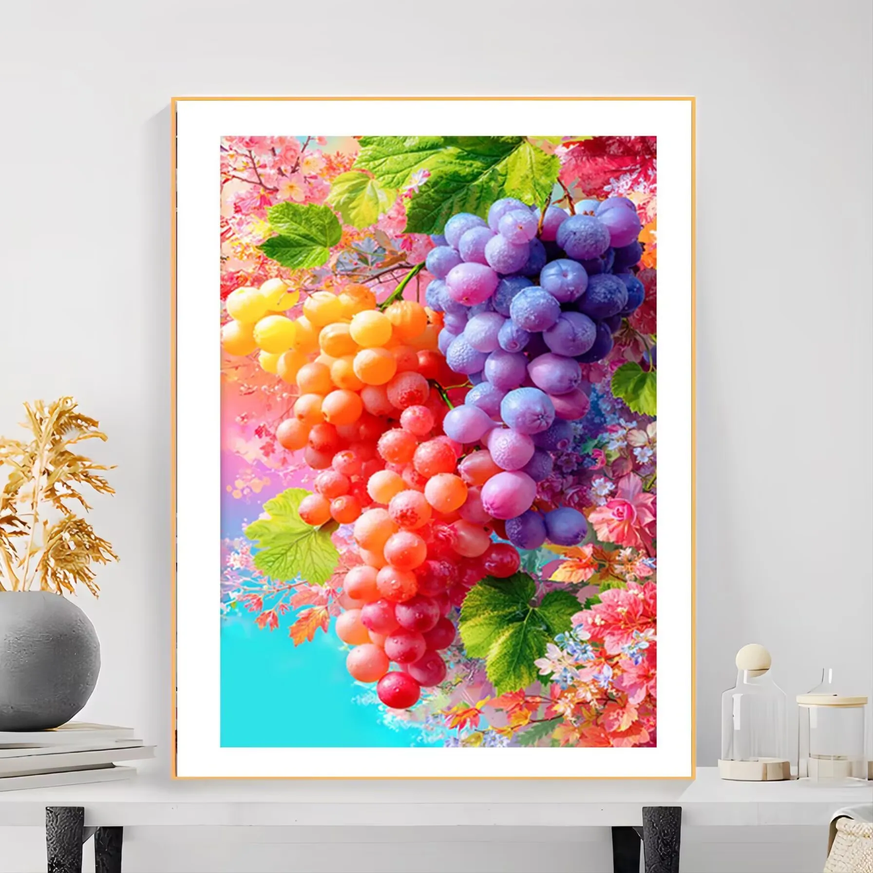 

Наборы с виноградным принтом, вышивка крестиком, 11CT, 9CT, вышивка, сделай сам, хлопковые наборы для рукоделия, поделки с иглами