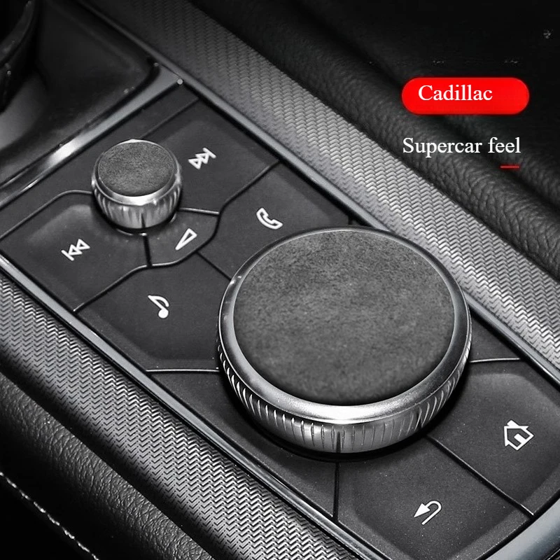 For Cadillac CT5 XT4 XT5 CT6 Interior Modifications, Steering Wheel Button Gearshift Paddle Protector, Imported Suede Leather.
