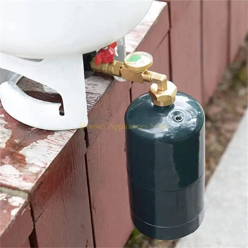 D0AB Inflador botella propano eficiente con adaptador propano medidores presión duradero