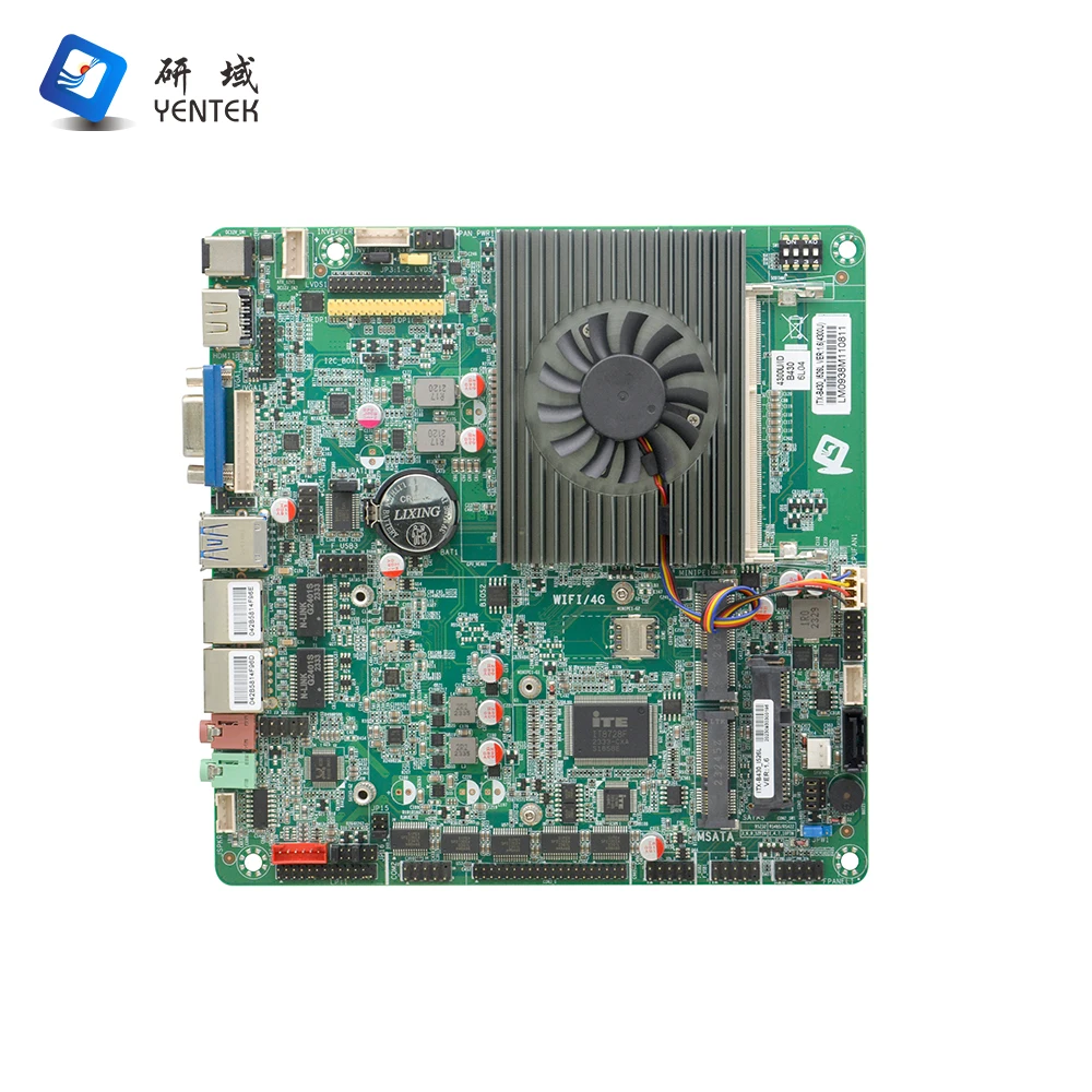 

OEM ODM Motherboard with Processor I3 I5 4th DDR3 MSATA HD VGA LVDS 2 LAN 6 COM Industrial Mini Itx Motherboard