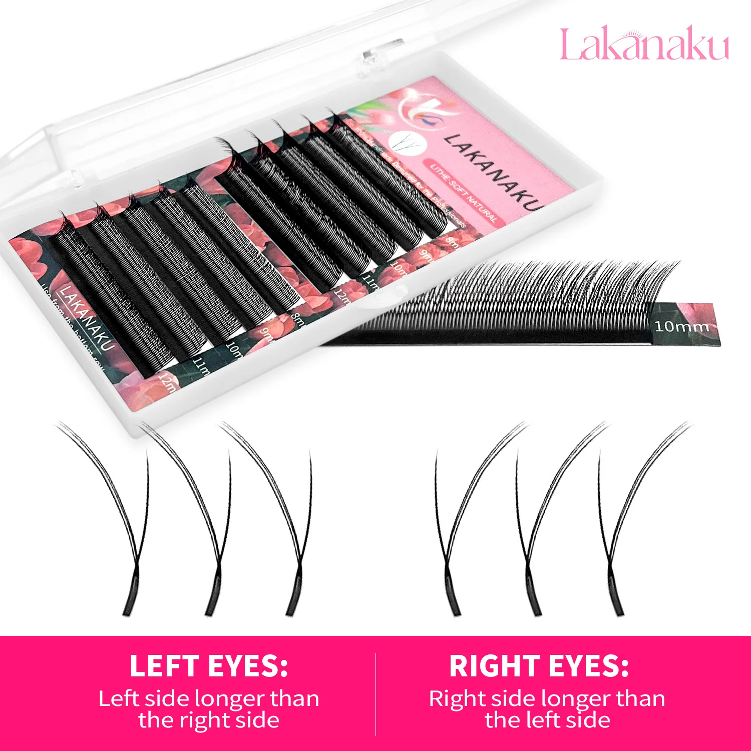 LAKANAKU Fox YY Lashes Premade Volume Eyelash Extensions Fluffy Cilios YY Fox Eye Lash