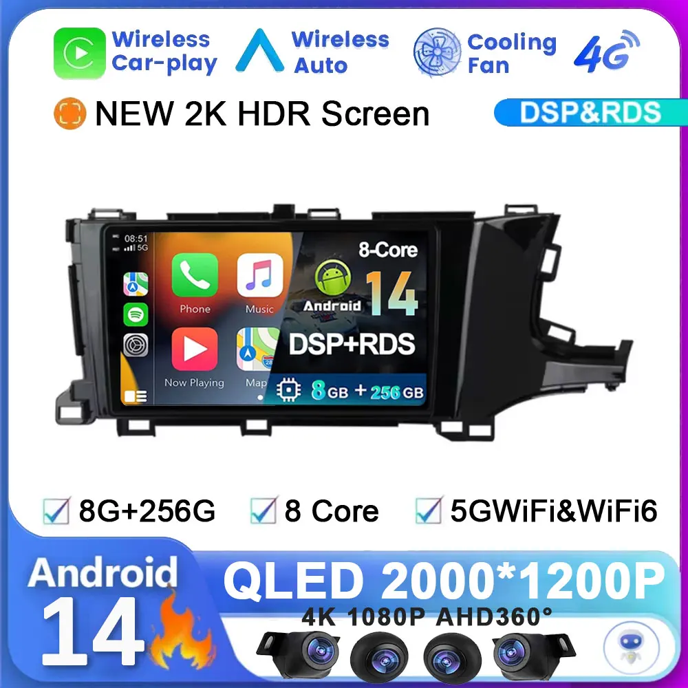 

9 Inch Android 14 For Honda Shuttle 2 2015 - 2020 Car Radio Multimedia Video Player Navigation Auto Carplay GPS Stereo Head Unit