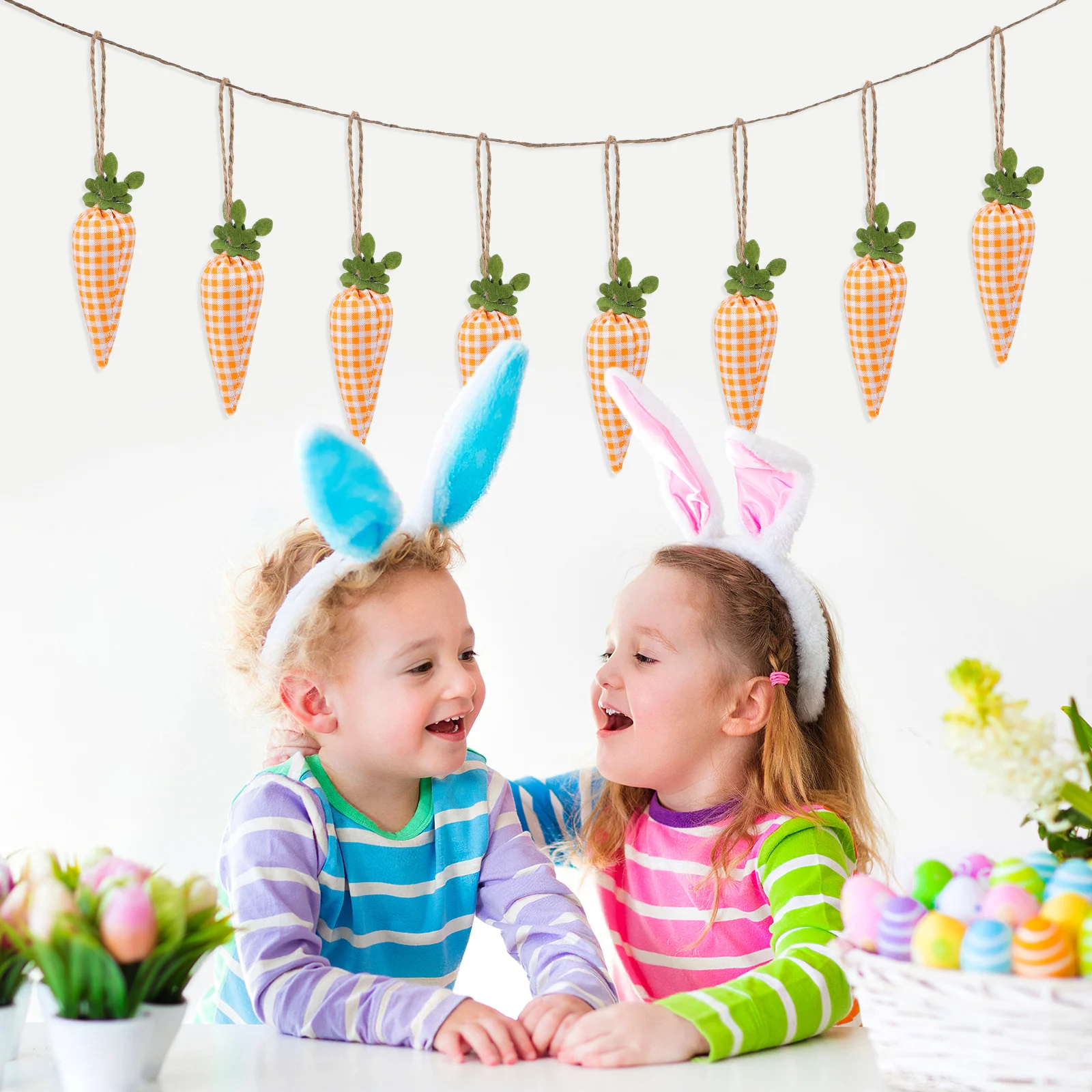

1Pcs Easter Carrot Pendant Cloth Material Wall Ornament Party Hanging Decoration Easter Room Hanging Decor Household Decoration